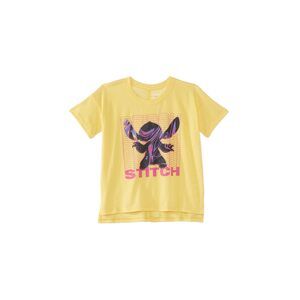 Chaser Girls Stitch - Space Age Tee (Toddler/Little Kids) Cream Gold 4T